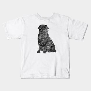 Golden Retriever black and white Kids T-Shirt